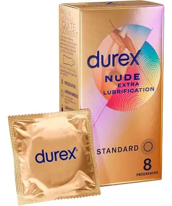 Durex Nude Extra Lubrification